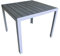 Pure Home & Garden Aluminium Gartentisch Fire 90x90 Silber mit Nonwood Tischplatte, absolut wetterfest