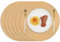 Homcomodar Tischsets Rund 6PCS Platzsets Abwaschbar 34cm Platzdeckchen Hitzebeständigem Tisch Tischsets Essensmatte für Küche Abendessen(Braun)