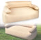 HENGMEI Aufblasbares Sofa Luftsofa Portabel Camping Couch Aufblasbarer Sessel mit Rücken Armlehne Schlafsessel Loveseat Campingsofa Luftmatratze mit Pumpe, Doppelsofa 178 x 86 x 69 cm