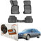 Trimak Passgenau 3D Fussmatten kompatibel mit BMW 5´er E39 1995-2003 Auto Zubehör 1. Und 2. Reihe Gummimatten Autos TPE Allwetter Geruchlos rutschfest Vorne und Hinten Schwartz