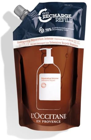 L'OCCITANE Intensive Repair Shampoo Refill 500 ml, Silicone-Free, Vegan & 94% Readily Biodegradable, Luxury & Clean Beauty Haircare for All Hair Types