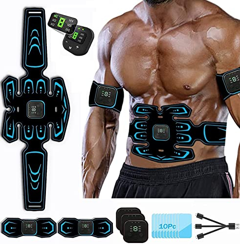 Jarper EMS Trainingsgerät,Bauchmuskeltrainer für Männer und Frauen,Bauchmuskel Gürtel,EMS Bauchtrainer,USB Wiederaufladbar Muskelstimulator bauchtrainermit 6 Modi & 9 Intensitäten