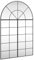 vidaXL Specchio da Parete Nero 100x150 cm Arco in Ferro, Specchio a Muro, Specchio a Parete ad Arco, Specchio da Salotto, Specchio