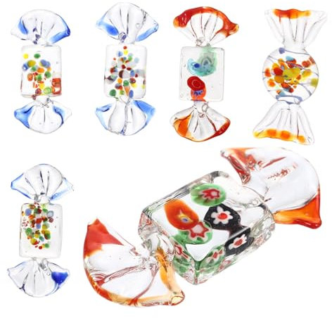 ORFOFE 18 Stück Glasbonbons Modernes Vintage Süßigkeiten Vintage Ornament Simulierte Bonbon Dekoration Heimdekoration Hochzeit Tischkonfetti Streudeko Heimdekoration