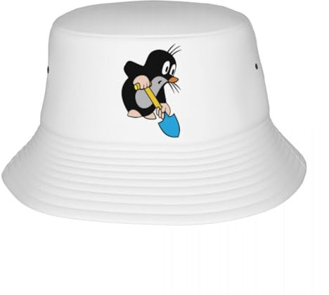 Maulwurf Graben Eimer Hut für Mädchen Strand Krtek Little Maulwurf Niedliche Cartoon Feld Hut Straße Outdoor Sport Angeln Fischer Mützen