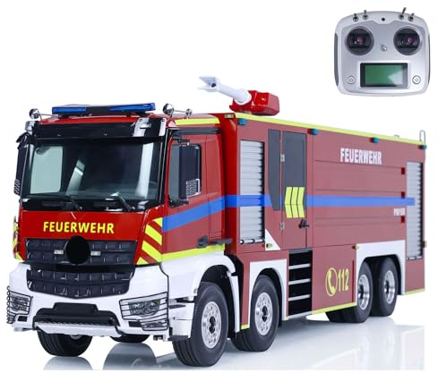wheelfun 1/14 8x4 Ferngesteuertes Feuerwehrfahrzeug RC Fire Sprinkler Fahrzeuge Sounds Lichter