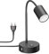 ledscom.de Tischleuchte WAIKA, schwarz, USB-A, USB-C, inkl. GU10 LED Lampe (warmweiß, 5W, 450lm)