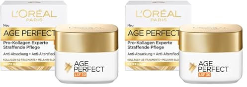 L'Oréal Paris Tagespflege Age Perfect Pro-Kollagen Experte LSF30, 50 ml (Packung mit 2)