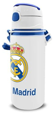 Kids Licensing - Botella de Agua Niños y Niñas - Cantimplora de Aluminio con Asa y Cierre de Clic, Libre de BPA y Toxinas, 600 ml, Diseños Infantiles