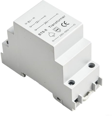 BT8-8 Doorbell Transformer 230V Input with 8V/12V/24V Output for Wired Doorbell Chime System Home Security 8VA Maximum Power