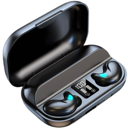 NHQZ 1 Pezzo Cuffie per Dormire,Mini Auricolari Bluetooth Invisibili,Cuffia Bluetooth,Lmpermeabili,Bluetooth Touch Control,Cuffie con Cancellazione del Rumore,Regalo per Un Amico, Nero