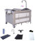 Doraystar Pack and Play Baby-Reisebett, Faltbares und Tragbares Beistellbett, Großer Spielbereich mit Matratze und Wickeltisch (6602 Grey with Net)