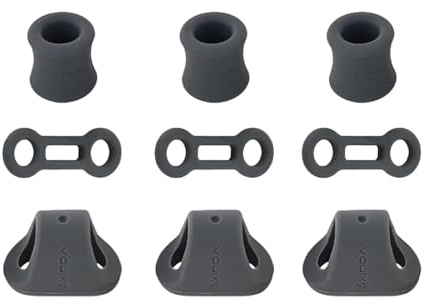 Aymzbd Lot de 9 Mousquetons d'escalade pour Cordes, Outil de Verrouillage, Fixation Fixe, Retenue, Sauvetage, Fixation de Cordes, Gris