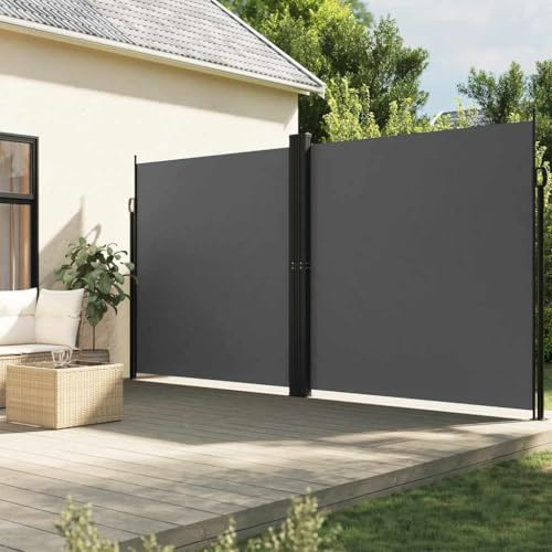 Emmtore Seitenmarkise Ausziehbar,Anthrazit,200 x 1000 cm