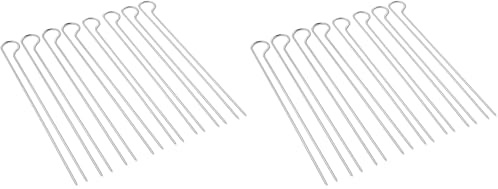 Weber Ensemble de brochettes pour barbecue (30 cm de long), 8 pièces, idéal pour les crevettes, légumes ou viande, facile d'utilisation, compatible lave-vaisselle - Argent (6320) (Lot de 2)