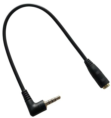 AURUM 3,5mm Klinke Verlängerung 90 Grad – 4-Polig TRRS AUX Verlängerungskabel für Mikrofon & Headset – Vergoldetes Hi-Fi Stereo Kopfhörer Verlängerungskabel kompatibel mit Smartphone, PC, Laptop, DJ