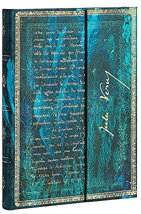 Paperblanks - Verne, Twenty Thousand Leagues - Embellished Manuscripts Collection - Midi - Lined - Wrap Closure - 120 Gsm