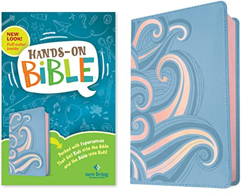 NLT Hands-On Bible, Third Edition (Leatherlike, Periwinkle Pink Waves): Nlt Hands-on Bible - Leatherlike, Periwinkle Pink Waves: New Living Translation, Periwinkle Pink Waves, Leatherlike