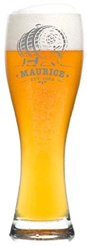 laser-diele Leonardo Weizenglas mit Gravur - Ideales Vatertagsgeschenk für Papa - 0,5l - Personalisiertes Bierglas mit Gravur - Weizenbierglas - Bierfass