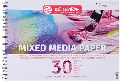 Talens Art Creation A3 Mixed Media Paper 30 Sheets,White,29.7 x 43.5 x 2 cm