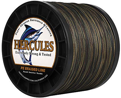 HERCULES Super Cast 100m - 2000m Yards Geflochtene Angelschnur 10lb - 300lb Test für Salzwasser Süßwasser PE Geflecht Fischdraht Superline 8 Stränge