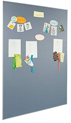 Sigel MU011 mobiles Pinboard Moderationstafel Meet up, grau, beidseitig nutzbar, 120x180 cm, Alurahmen - leicht zu transportieren (nur 6,3 kg) - für spontane Besprechungen, Projekt- und Teamarbeit