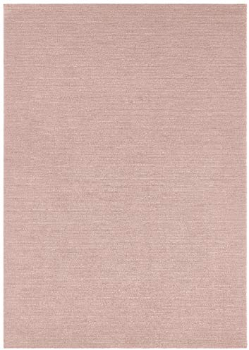 Teppich Supersoft Kurzflor Wohnzimmer-Teppich Modern Flauschig Weich Einfarbig für Wohnzimmer Küche Flur oder Schlafzimmer Altrosa 80x150 cm