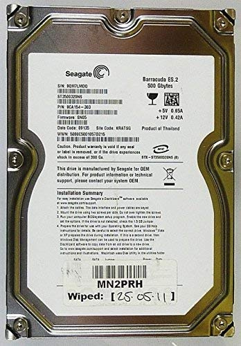 500GB HDD Seagate Barracuda ES.2 ST3500320NS ID10757 (Generalüberholt)