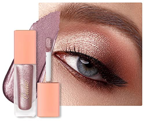 Oulac Flüssiger Lidschatten Schimmernder, Metallic-Effekt Lippen-Make-up, Kein Alkohol und Vegan, 6.8g, Stärke der LIEBE (02)
