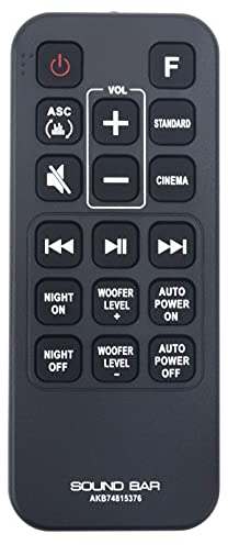 VINABTY AKB74815376 Replacement Remote Control for LG Soundbar Speaker System MA5 SJ4 SJ3 Wireless Sound Bars Remote Controller