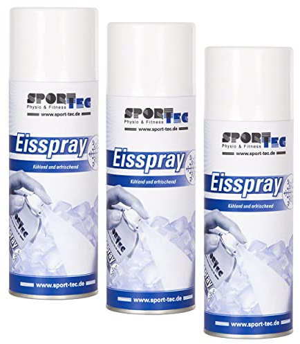 3 x 400ml Sport-Tec Kältespray Eisspray Sport: Erste-Hilfe-Spray bei Sportverletzungen, Schmerzen und Schwellungen (Klassisch) - Medizinisches Kühlspray für jedes Erste-Hilfe-Set