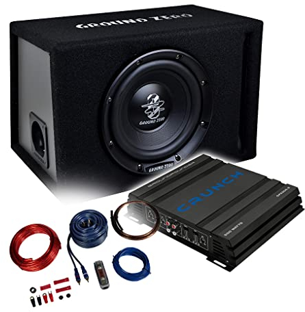 Mediadox Ground Zero Basspaket - 2-Kanal Endstufe/Verstärker+20cm Subwoofer+Kabel-Set / GPX500.2 + GZIB-20BR + KABELKIT