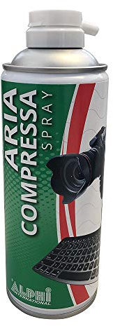 CONFEZIONE 12 PZ Bombolette Spray d’Aria Compressa ALPHI 400ml per Pulire PC, Tastiera, Stampanti ECC..le da Raggiungere Aree, Tubo PC, Rimozione di Polvere