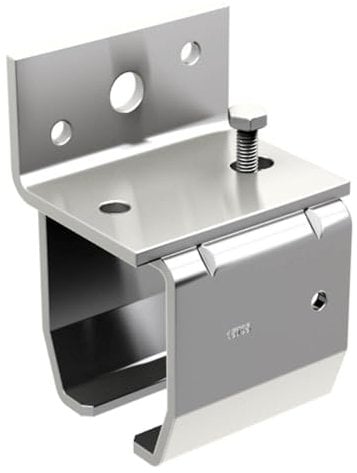 Support équerre enveloppant en INOX 304L pour fixation murale des rails SLID'UP SU2052 et SU2053-60 kg