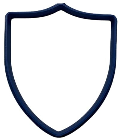 Ausstechform Schild | Leicht zu drückende 3D-gedruckte Familienwappen Ausstechform zum Backen, Fondant und Basteln | Mittelalter- & Ritter-Motiv Backwerkzeug