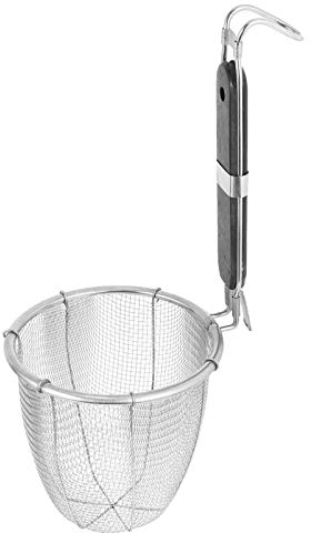Round Wok Strainer Asian Kitchen Mesh Spide Strainer Colander Fry Basket for Pasta Noodle Ramen Rinsing Straining Boiling and Frying