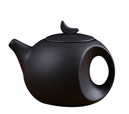 Teekanne Yixing lila Ton Teekanne Handgemachte Zhuni Teekanne Keramik Tee Set Teekanne Filter Kleine Blase Teekanne Blume Teekanne Teekannen (Color : Black, Size : 150ml/5.2oz)