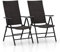 PHIVILLA 2er Sets Gartenstühle Rattanstühle klappbar, 6X verstellbar mit 7 sitzpositionen Klappstühle hohe Rückenlehne Wetterresistent (2 Stühle)