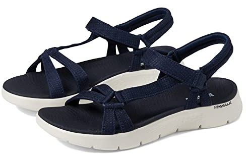 Skechers Damen Go Walk Flex Sandal Sublime Sandals, Navy Textile, 36 EU