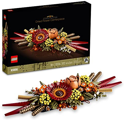LEGO Icons 10314 Trockenblumen Kunstpflanzen-Set für Erwachsene, Valentinstagsdekoration, kreative Geschenkidee (812 Stück)