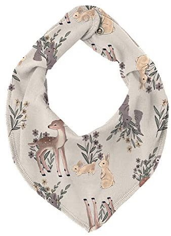 NAME IT Mädchen NBFWILLIT Wool Scarf BIB XXIII Lätzchen, Moonbeam/AOP:AOP, ONE Size