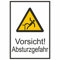 Indigos UG - Schild Vorsicht! Absturzgefahr Warnschild - 13,10x18,50 cm - Warnung - Sicherheit - Hotel, Firma, Haus - Aluverbundplatte 3mm