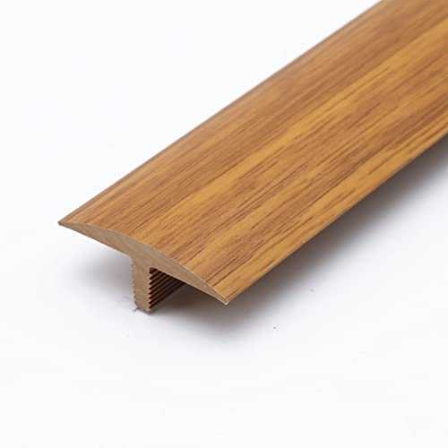 Boden-Übergangsleiste, PVC, T-Leiste, Übergangsleiste von Teppich zu Fliese/Kantenschutz-Trennleiste in Vintage-Holzoptik, Weiß, Walnuss, Eiche, Teak, Roteiche (Color : C, Size : 90cm (35.4i
