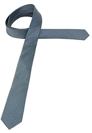 ETERNA Herren hochwertige Seidenkrawatte blau/grün One Size_H