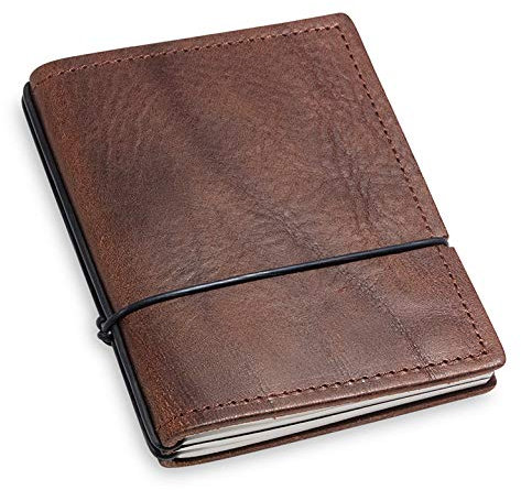 X17- A7 Terminplaner/Organizer 2024-2025 | 18-Monats-Kalender | braun kastanie, Leder. Austauschbare Hefte: Wochenkalender Classic, Made in Germany.