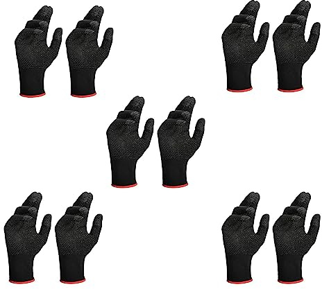 marian 10 Stück Spielhandschuhe Für PUBG Schweißfeste, Kratzfeste, Empfindliche Druckbildschirm-Gaming-Finger-Daumen-Hülsen-Handschuhe
