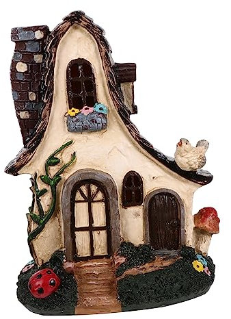 Garneck Harz Märchen Desktop-zubehör Miniaturgarten Miniaturhausfiguren Beflocktes Baumhaus Mit Solarlicht Dorf Mit Märchenszene Stiefel Miniatur-hausstatuen Zeile Türen Und Fenster