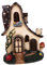 Garneck Harz Märchen Desktop-zubehör Miniaturgarten Miniaturhausfiguren Beflocktes Baumhaus Mit Solarlicht Dorf Mit Märchenszene Stiefel Miniatur-hausstatuen Zeile Türen Und Fenster