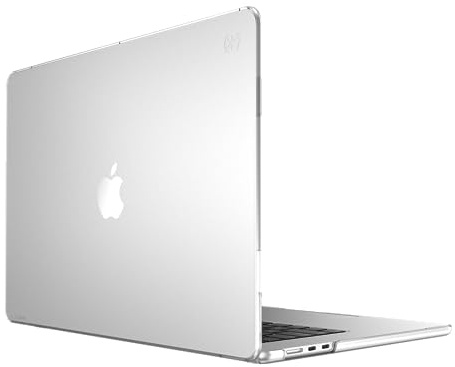 Speck Smartshell Hülle für MacBook Air 15 Zoll (2023) - Kratzschutz Slim MacBook Case Slide Prevention - Clear/Sweater Grey