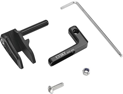 CYSKY Guide-Chaîne pour Vélo de Route, Protection de Chaîne de Vélo pour Gravier pour Plateau Simple, Montage du Cadre de Dérailleur Avant (Alliage d'aluminium 7075) (Noir)